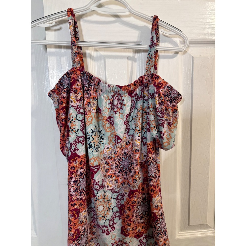 Bobbie Brooks Ladies Off Shoulder Top Floral Print Casual Blouse Size S